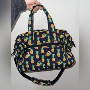 Vera Bradley grand traveler bag weekender quilted pineapple bag